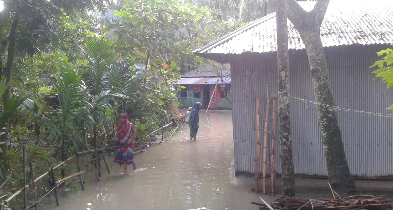 রামগতি পৌর ৯নং ওয়ার্ডে পানিবন্দি অর্ধশতাধিক পরিবার