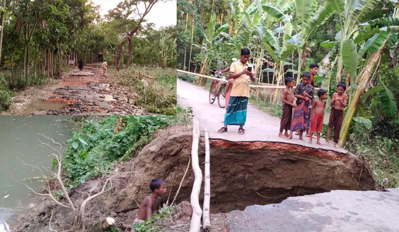 রামগতি: অতিরিক্ত জোয়ারে আলেকজান্ডার ইউনিয়নে ব্যাপক ক্ষয়ক্ষতি