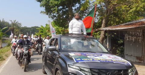 লক্ষ্মীপুর-৪ আসনে জামায়াত প্রার্থীর মোটরসাইকেল শোডাউন