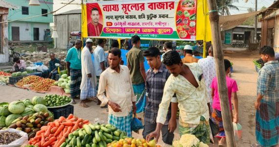 রামগতিতে স্বেচ্ছাসেবক দল নেতার ন্যায্যমূল্যের দোকান, ব্যাপক সাড়া