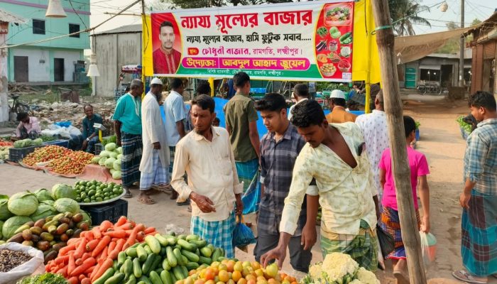 রামগতিতে স্বেচ্ছাসেবক দল নেতার ন্যায্যমূল্যের দোকান, ব্যাপক সাড়া