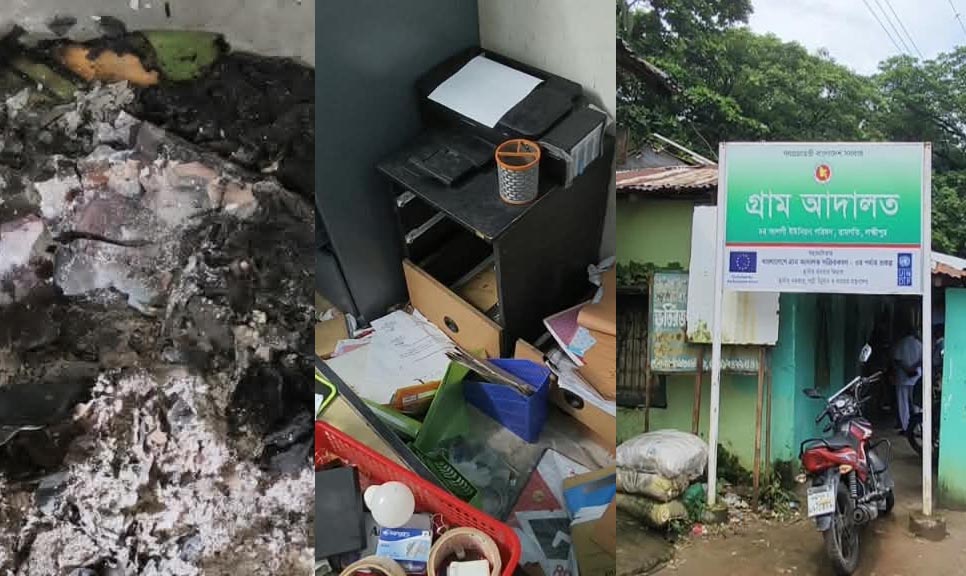রামগতিতে ইউপি কার্যালয়ে রহস্যজনক চুরি ও নথিপত্রে আগুন